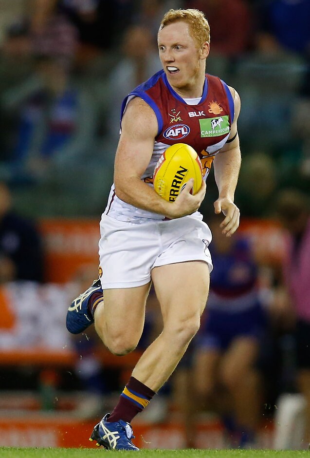 AFL 2016 Rd 05 - Western Bulldogs v Brisbane MELBOURNE, AUSTRALIA - APRIL 23: Josh Green of the Lions in action during the 2016 AFL Round 05 match between the Western Bulldogs and the Brisbane Lions at Etihad Stadium, Melbourne on April 23, 2016. (Photo by Michael Willson/AFL Media)